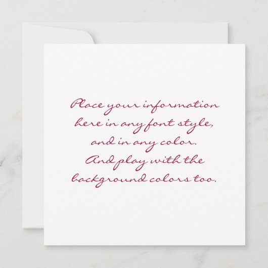 フランスの紙 招待状 (裏面)