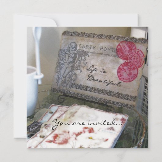 フランスの紙 招待状 (正面)