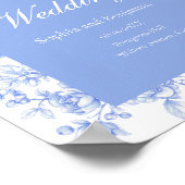 フランスの結婚の歓迎サインフローラ ポスター (角)