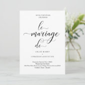 フランスの結婚式招待状 招待状 (スタンド正面)