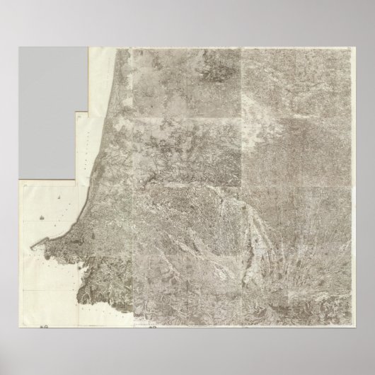 フランスの総合地図3 ポスター (正面)