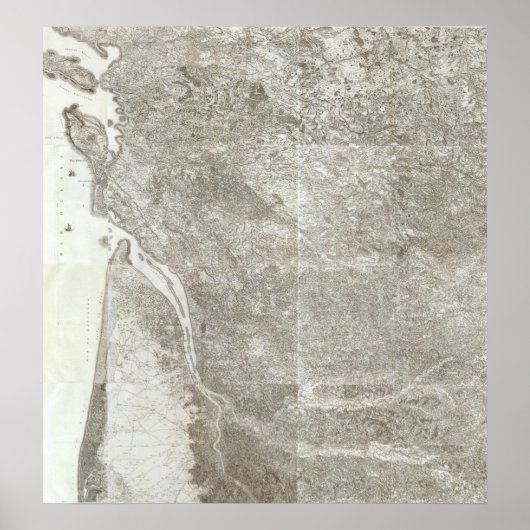 フランスの総合地図3 ポスター (正面)