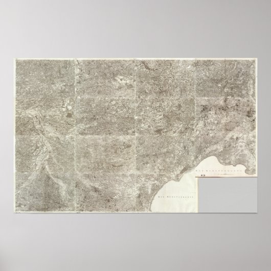 フランスの総合地図7 ポスター (正面)