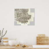 フランスの総合地図 ポスター (キッチン)