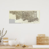 フランスの総合地図 ポスター (キッチン)