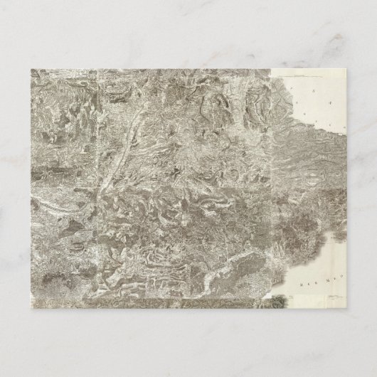 フランスの総合地図 ポストカード (正面)