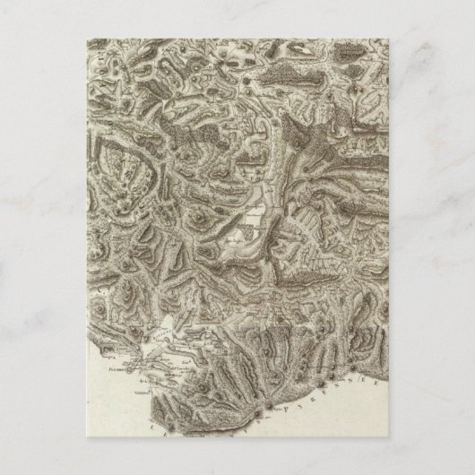 フランスの総合地図 ポストカード (正面)