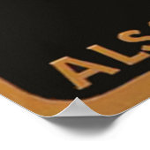 フランスの美しいヴィンテージアド ポスター (角)