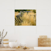 フランスの背の高い金ゴールドの草 ポスター (キッチン)