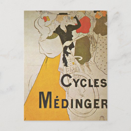 フランスの自転車に乗る ポストカード (正面)