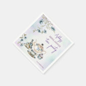 フランスの花の茶会 ブライダルシャワープリント スタンダードカクテルナプキン (角)