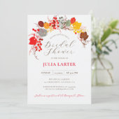 フランスの花柄 スイート ベリー グレープ ブライダル シャワー 招待状 (スタンド正面)
