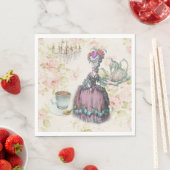 フランスの花柄 マリー・アントワネット パリ ティーパーティー スタンダードランチョンナプキン (インサイチュ)