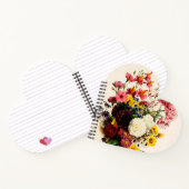 フランスの花素朴ハート形ノート ノートブック (内部)