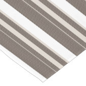 フランスの茶色ストライプ ロングテーブルランナー (コーナー)