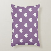 フランスの薄紫ミニハートパターン アクセントクッション (正面(垂直))