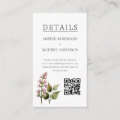 フランスの薄紫水色フローラエレガント春 エンクロージャーカード (正面)