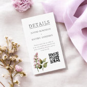 フランスの薄紫水色フローラエレガント春 エンクロージャーカード