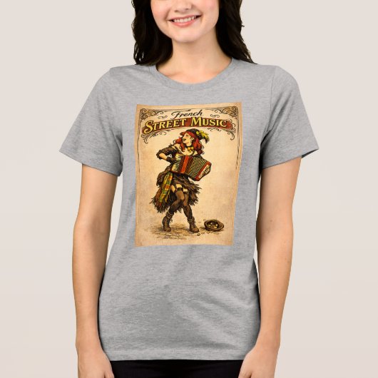 フランスの街の音楽 トライブレンドTシャツ (正面)