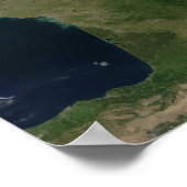 フランスの衛星ビュー ポスター (角)