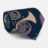 フランスの角アート可愛いホーフランスのンデザイン ネクタイ (ロール)