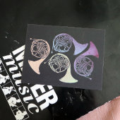 フランスの角アート可愛いホーフランスのンデザイン ポストカード