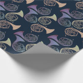 フランスの角アート可愛いホーフランスのンデザイン ラッピングペーパー (角)