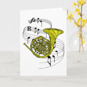 フランスの角 カード (黄色い花)