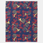 フランスの角 フリースブランケット (正面)