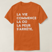 フランスの言インスパイア語やる気を起こさせる引用文 Tシャツ (デザイン正面)