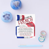 フランスの言語コーフランスのスのフラ広告グ チラシ (シングル)