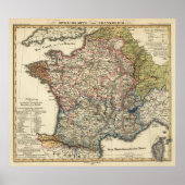 フランスの言語地図 ポスター (正面)