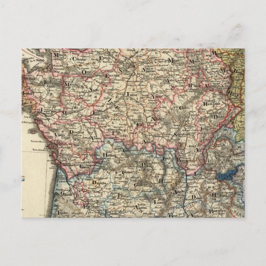 フランスの言語地図 ポストカード (正面)