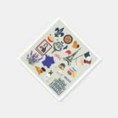 フランスの記号 スタンダードカクテルナプキン (角)