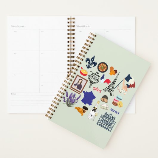 フランスの記号 プランナー手帳 (ディスプレー)