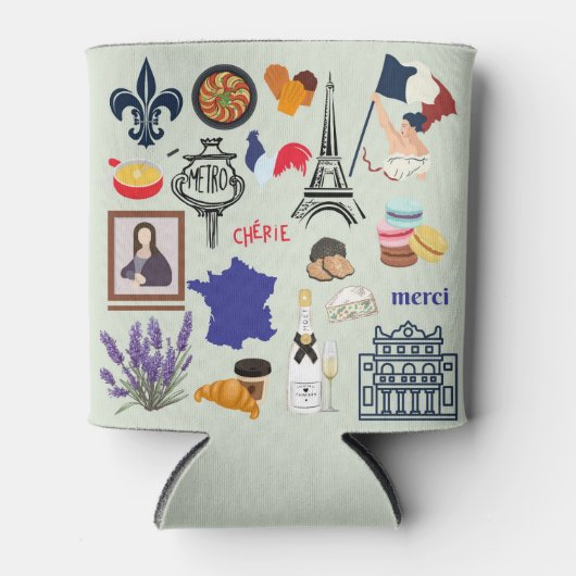 フランスの記号 缶クーラー (正面)