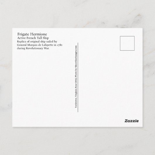 フランスの話し ポストカード (裏面)