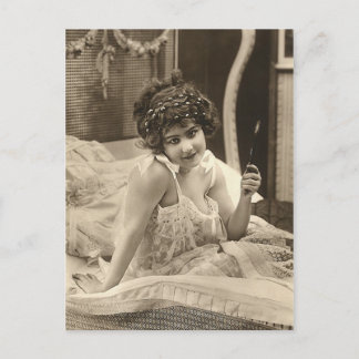 フランスの誘惑 - ヴィンテージ・ピンナップ・ガール ポストカード