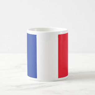 フランスの赤と青の旗 コーヒーマグカップ