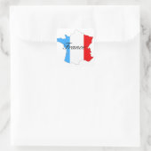 フランスの赤白と青の地図 スクエアシール (バッグ)