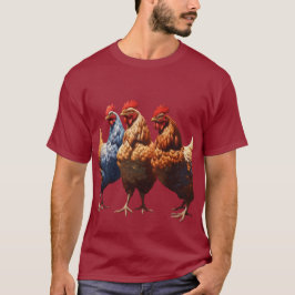 フランスの雌鳥3羽 信仰 希望 慈善 カットアウト v2 tシャツ