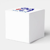 フランスの青い愛のハート国旗パーソナライズ フェイバーボックス (裏面サイド)