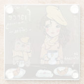 フランスの食 ガラスコースター (裏面)