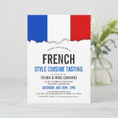 フランスの食 | パーティーフラグ招待状 招待状 (スタンド正面)