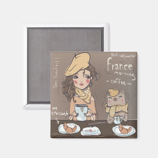 フランスの食 マグネット (正面/裏面)