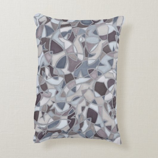 フランスの魚の抽象芸術アートアクセントピロー アクセントクッション (裏面(縦))