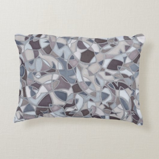 フランスの魚の抽象芸術アートアクセントピロー アクセントクッション (裏面)