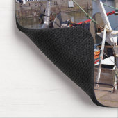 フランスの魚釣りボート マウスパッド (コーナー)