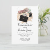 フランスの黒いドレス ブライズシャワー 招待状 (スタンド正面)