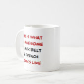 フランスの黒帯素晴らし コーヒーマグカップ (正面左)